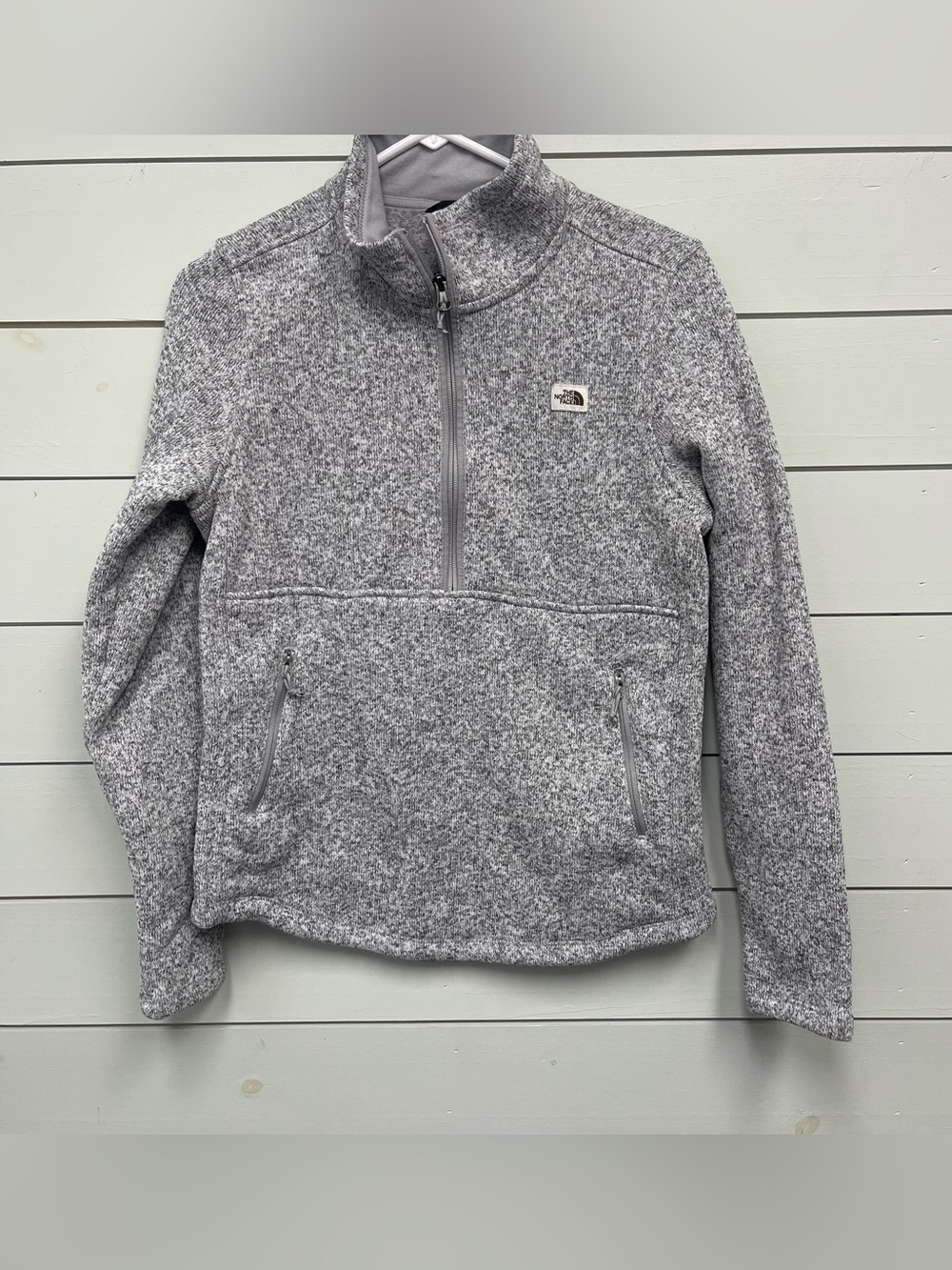 The North Face half zip sweater gray women's size small